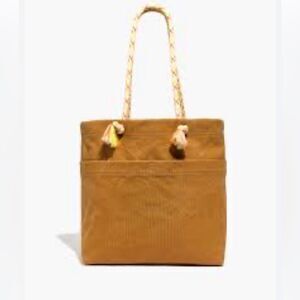 Madewell The Canvas Transport Tote: Corded Handle Edition in tan. NWT